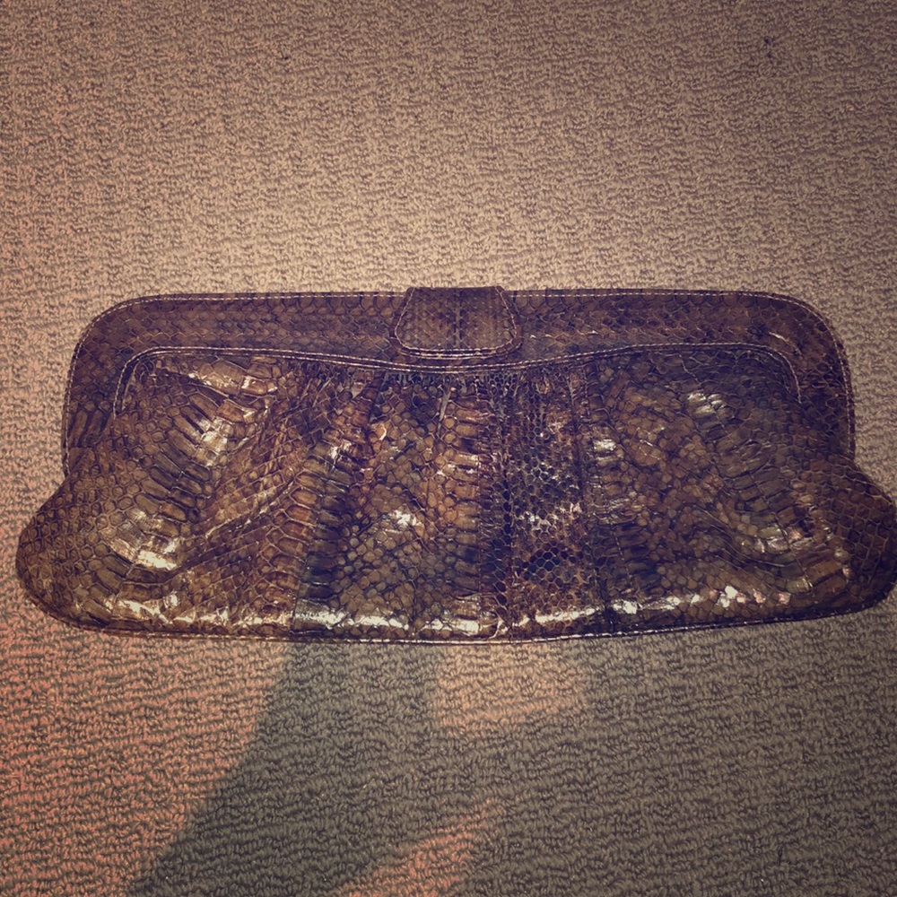 Snakeskin clutch